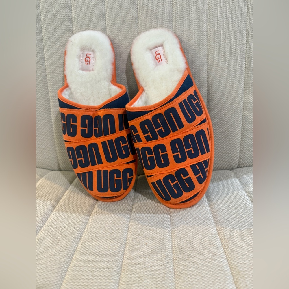 UGG Slippers in Orange and Navy